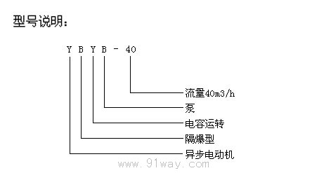YBYB-40型防爆油桶泵型號說明