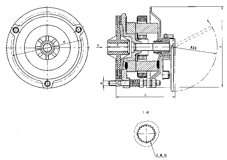 AZM系列三相交斷電制動器結構圖