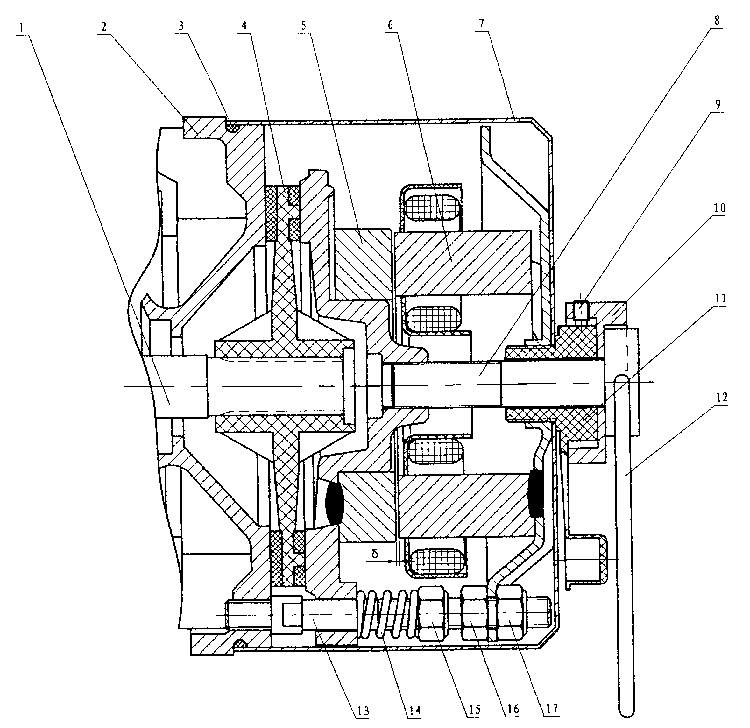 AZM系列三相交斷電制動器安裝示意圖