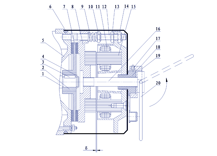 AZML系列斷電制動型三相交流電磁制動器結構圖