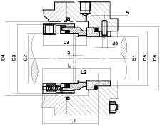 523型機械密封外形尺寸