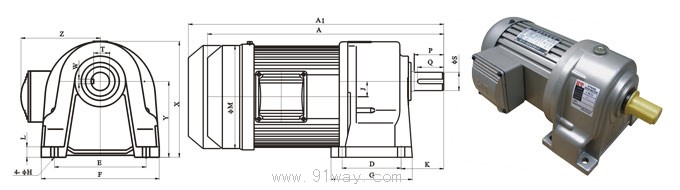 CH系列減速機外形尺寸