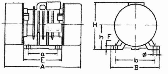 ZDS系列振動電機外形尺寸