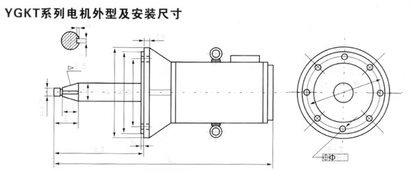 YGKT罩式退爐用雙速電動機外形尺寸