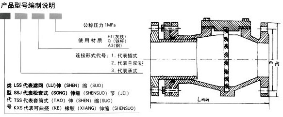 SSLW型濾網伸縮器安裝示意圖