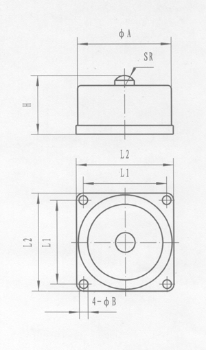 MCC-F系列輪幅式稱重傳感器外形尺寸