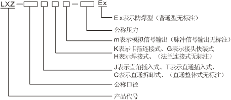 LXZ系列磁電式智能流量計選型說明