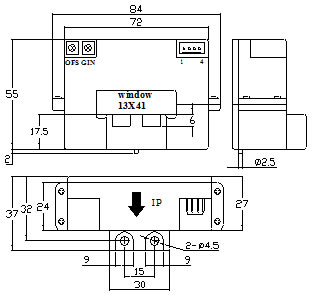 CS1000KF1系列霍爾可拆卸電流傳感器外形尺寸