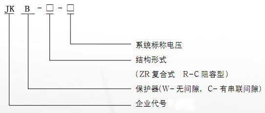 JKB-ZR三相復合式過電壓保護器型號說明