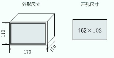 JKL21A系列無功補償控制器開孔尺寸