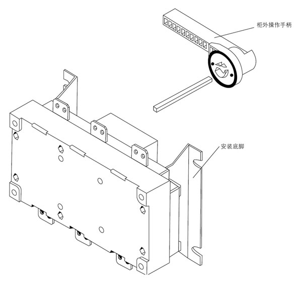 DGLH系列1000~1600A隔離開(kāi)關(guān)裝配圖