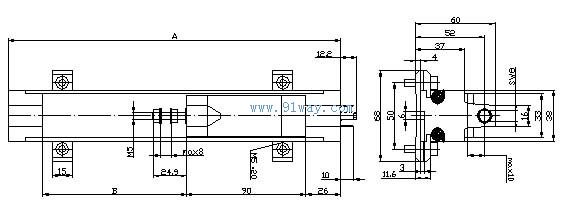 NS-WY05型位移傳感器外形尺寸