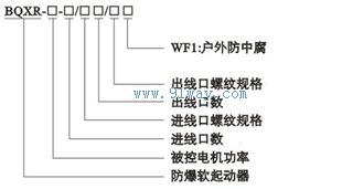 BQXR系列防爆軟起動器(ⅡB)型號說明