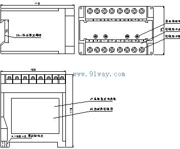 PA-24三相電壓變送器外形尺寸