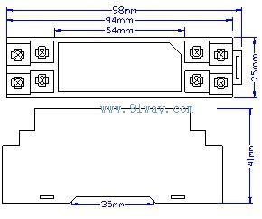 P-04系列交流信號隔離器(輸出回路供電)外形尺寸
