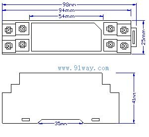 P-12系列交流信號隔離器外形尺寸