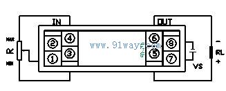 P-16系列電位計信號隔離器接線圖
