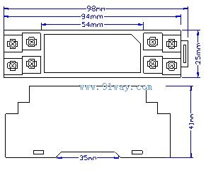 P-16系列電位計信號隔離器外形尺寸