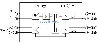 G-212系列交流信號隔離分配器原理圖