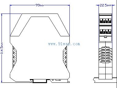 G-212系列交流信號隔離分配器外形尺寸