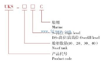 UKS型艙柜液位報警裝置型號說明