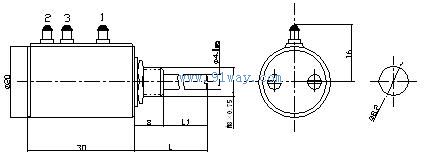 WXD3-12精密多圈線繞電位器(5圈)外形尺寸