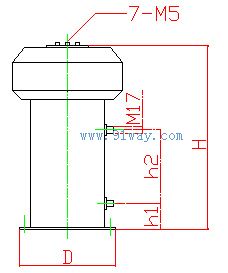 CCGSF型水冷式高功率陶瓷電容器外形尺寸