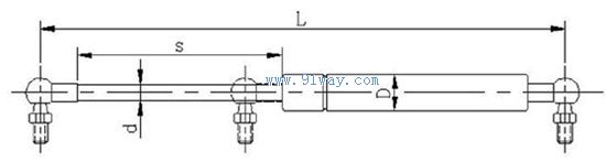 QD系列氣彈簧外形尺寸