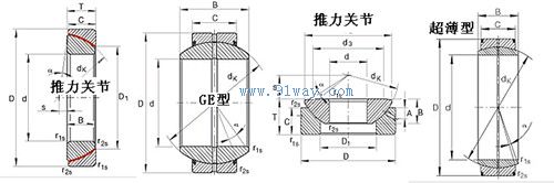GE-ES-2RS型向心關節軸承外形尺寸