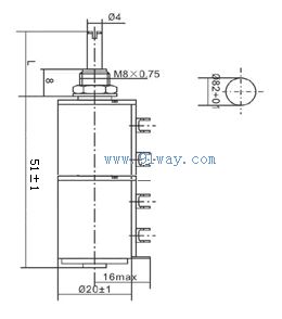 WXD3-12/2型(雙聯(lián))多圈線繞電位器外形尺寸