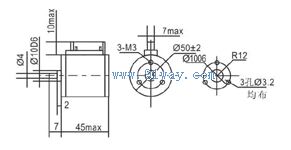 WXD5-32型多圈線繞電位器外形尺寸