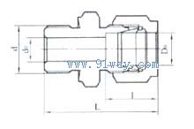 YZG1-1直通終端接頭外形尺寸