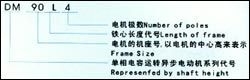 DM系列單相電容運(yùn)轉(zhuǎn)異步電動(dòng)機(jī)型號(hào)說(shuō)明