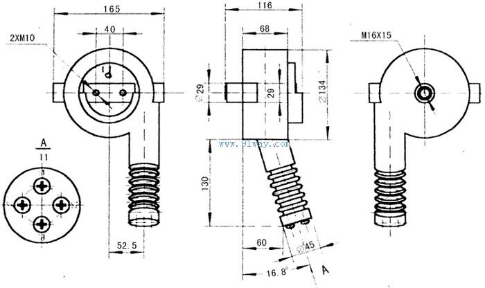 LRZ-10型高壓電流互感器外形及安裝尺寸