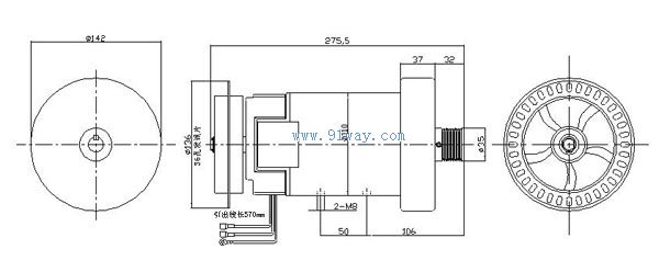 ZYT110-03型永磁直流電動機安裝尺寸