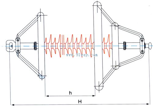 FXBZ系列直流懸式復合絕緣子安裝尺寸1