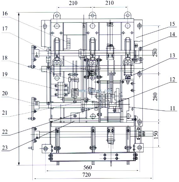 FZN16A-12系列真空負荷開關安裝尺寸