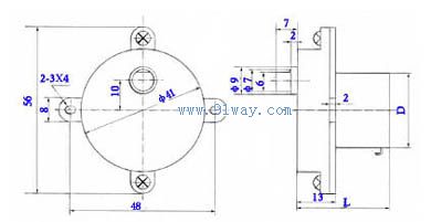 ZY-JB系列永磁直流齒輪減速電動機外形尺寸