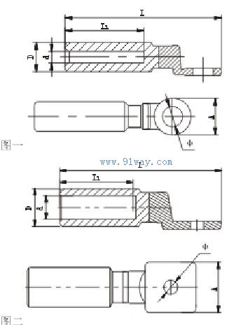 CAL-B系列銅鋁接線端子安裝尺寸
