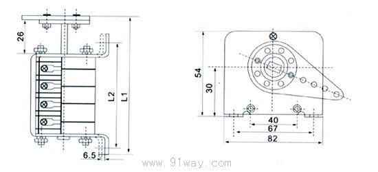 F1系列輔助開關外形尺寸