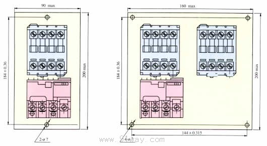 MSB系列電磁起動器外形尺寸1