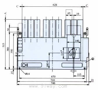 ME系列萬能式斷路器安裝尺寸7