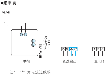 800H系列數字電測表接線圖5