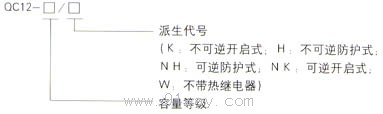 QC12系列電磁起動(dòng)器型號(hào)說明