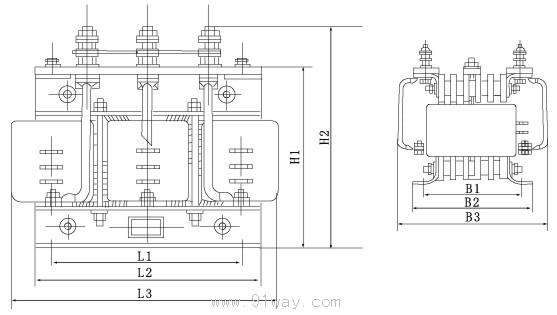 BP3系列頻敏變阻器外形尺寸