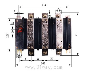 HA(QA)系列隔離開關外形尺寸4