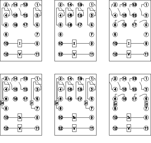 DZB-500T系列中間繼電器接點圖