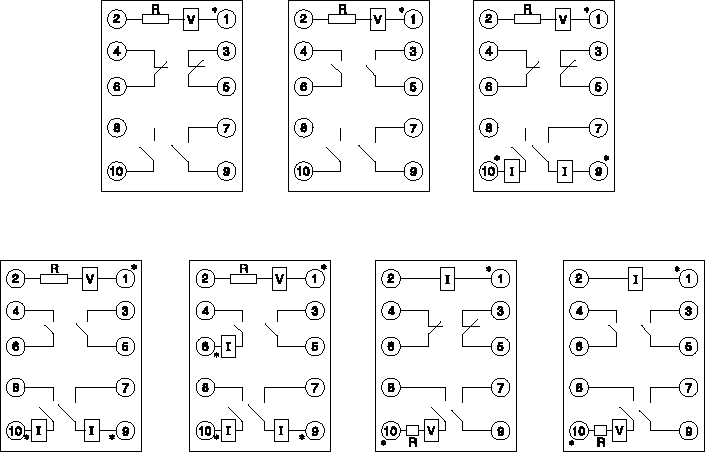 DZK-100系列中間繼電器接點(diǎn)圖