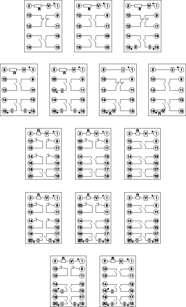 DZK-100Q系列中間繼電器接點圖