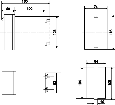 DZK-100Q系列中間繼電器安裝尺寸